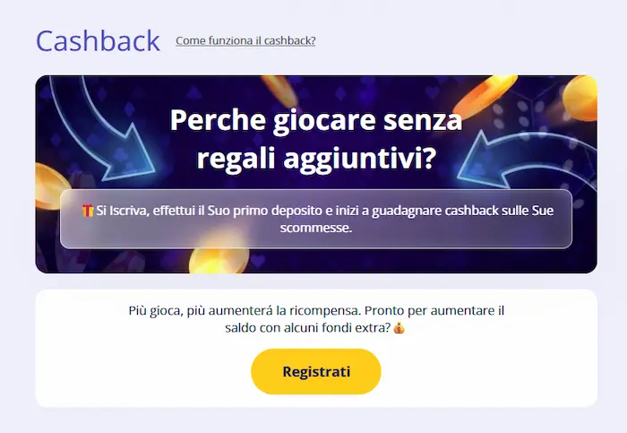 Stelare Casino Italy cashback